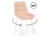 Миниатюра фото стул вращающийся на металлокаркасе woodville челси 360 п бежевый (zd 210) / белый 632479 | 220svet.ru