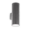 Миниатюра фото уличный настенный светильник ideal lux gun ap2 big antracite | 220svet.ru