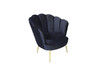 Миниатюра фото кресло велюровое черное garda decor 87yy-1907 blk | 220svet.ru