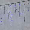 Миниатюра фото гирлянда бахрома 3,1 x 0,5 м синяя 220в, 150 led, провод черный пвх, ip54 ltc pil150-11-2b | 220svet.ru