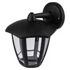 Миниатюра фото садово-парковый светильник эра «дели 3» нбу 07-40-004 черный 6-гранный настенный ip44 е27 max 60вт б0051188 | 220svet.ru