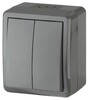 Миниатюра фото выключатель двухклавишный эра 10ax 250v ip54 11-1404-03 б0020676 | 220svet.ru