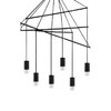 Миниатюра фото подвесная люстра ideal lux pop sp6 nero | 220svet.ru