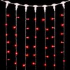 Миниатюра фото гирлянда занавес 2 x 2 м красный с мерцанием 220в, 400 led, провод прозрачный пвх, ip54 ltc pcl402bl-10-2r | 220svet.ru
