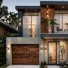 Миниатюра фото уличный настенный светодиодный светильник эра wl42 bk+gd б0054420 | 220svet.ru