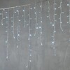 Миниатюра фото гирлянда бахрома 1 x 1 м небесно-голубая 220в, 65 led, провод прозрачный силикон, ip65 ltc ecc65-10-2sb | 220svet.ru