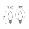 Миниатюра фото светодиодная лампа свеча 9вт 4000k e14 voltega candle 9w 3223 | 220svet.ru