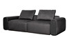 Миниатюра фото диван трехместный раскладной велюровый темно-серый garda decor turin-tm3-colton1003 | 220svet.ru