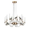 Миниатюра фото подвесная светодиодная люстра odeon light lark 5431/30l под латунь | 220svet.ru