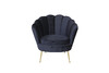 Миниатюра фото кресло велюровое черное garda decor 87yy-1907 blk | 220svet.ru