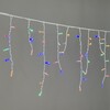 Миниатюра фото гирлянда бахрома 3,1 x 0,5 м разноцветная 220в, 120 led, провод белый каучук, ip65 ltc ll120-8-2m | 220svet.ru