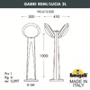 Миниатюра фото садовый светильник-столбик наклонный fumagalli gabri remi/lucia backlit 2l 1r3.613.x20.lye27cl1 | 220svet.ru