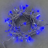 Миниатюра фото гирлянда нить 10м синяя с мерцанием белого диода 220в, 100 led, провод прозрачный пвх, ip54 ltc pst100blw-10-2b | 220svet.ru