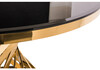 Миниатюра фото стол стеклянный woodville twist gold / black 11642 | 220svet.ru