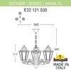 Миниатюра фото подвесной уличный светильник fumagalli sichem/anna 3l e22.120.s30.wxe27 | 220svet.ru