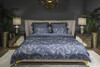 Миниатюра фото пододеяльник принт тенсель магнолия синий 145*210 garda decor 144hf-10413 | 220svet.ru