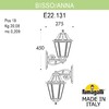 Миниатюра фото светильник уличный настенный fumagalli bisso/anna e22.131.000.vxf1r | 220svet.ru